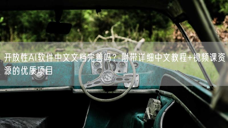 开放性AI软件中文文档完善吗？附带详细中文教程+视频课资源的优质项目
