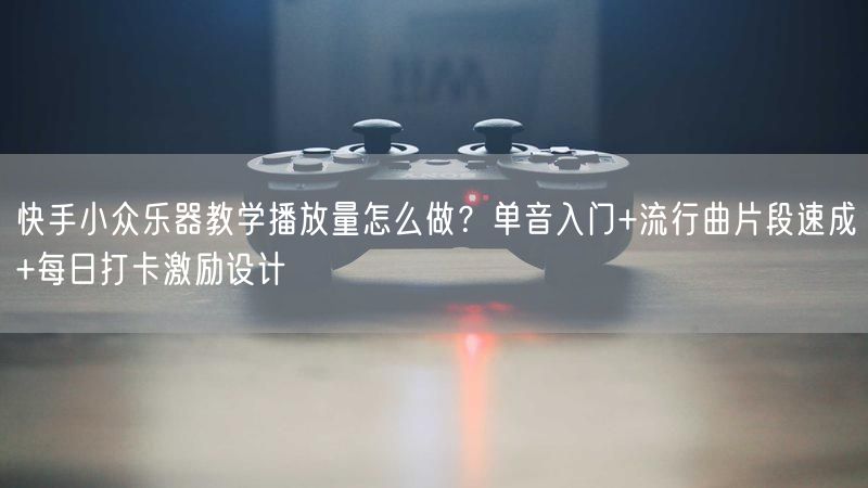 快手小众乐器教学播放量怎么做？单音入门+流行曲片段速成+每日打卡激励设计