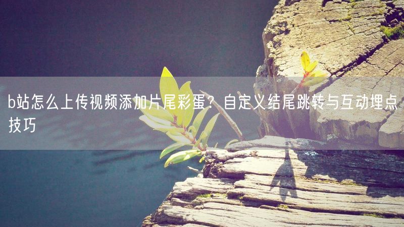 b站怎么上传视频添加片尾彩蛋？自定义结尾跳转与互动埋点技巧
